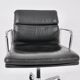 Black leather Soft Pad Chair by Charles & Ray Eames for ICF, 1970S