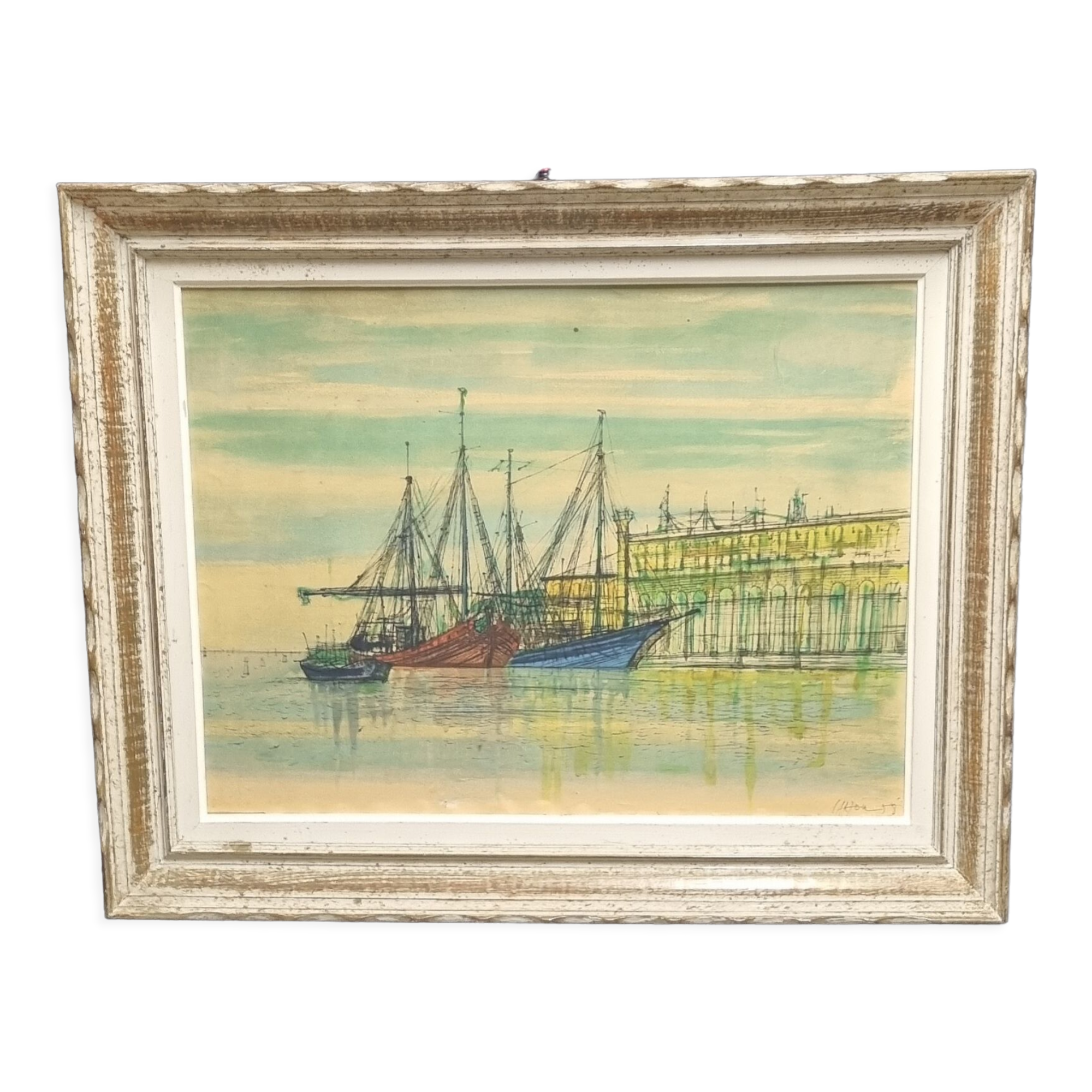 Tableau ancien Marine