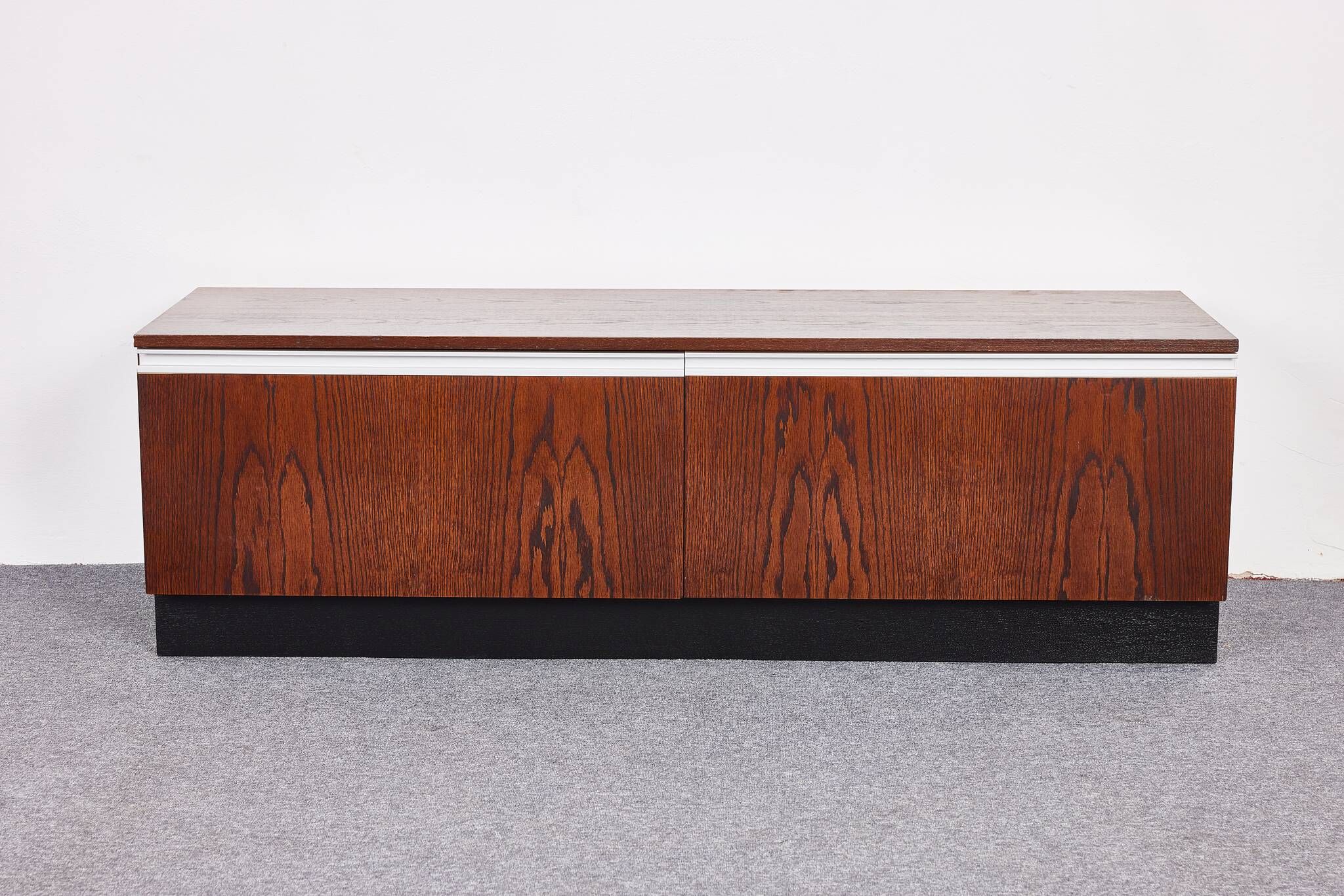 Mid Century Vintage, Oak veneered Media Sideboard by Torbjørn Afdal for Bruksbo, 1970s Norway