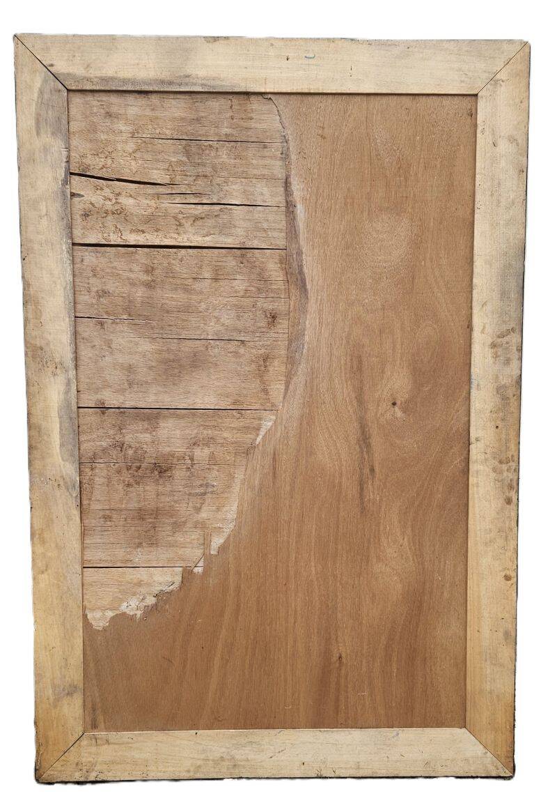 Amber-Colored Mirror with Visor, Jacques Adnet Style, Circa 1950