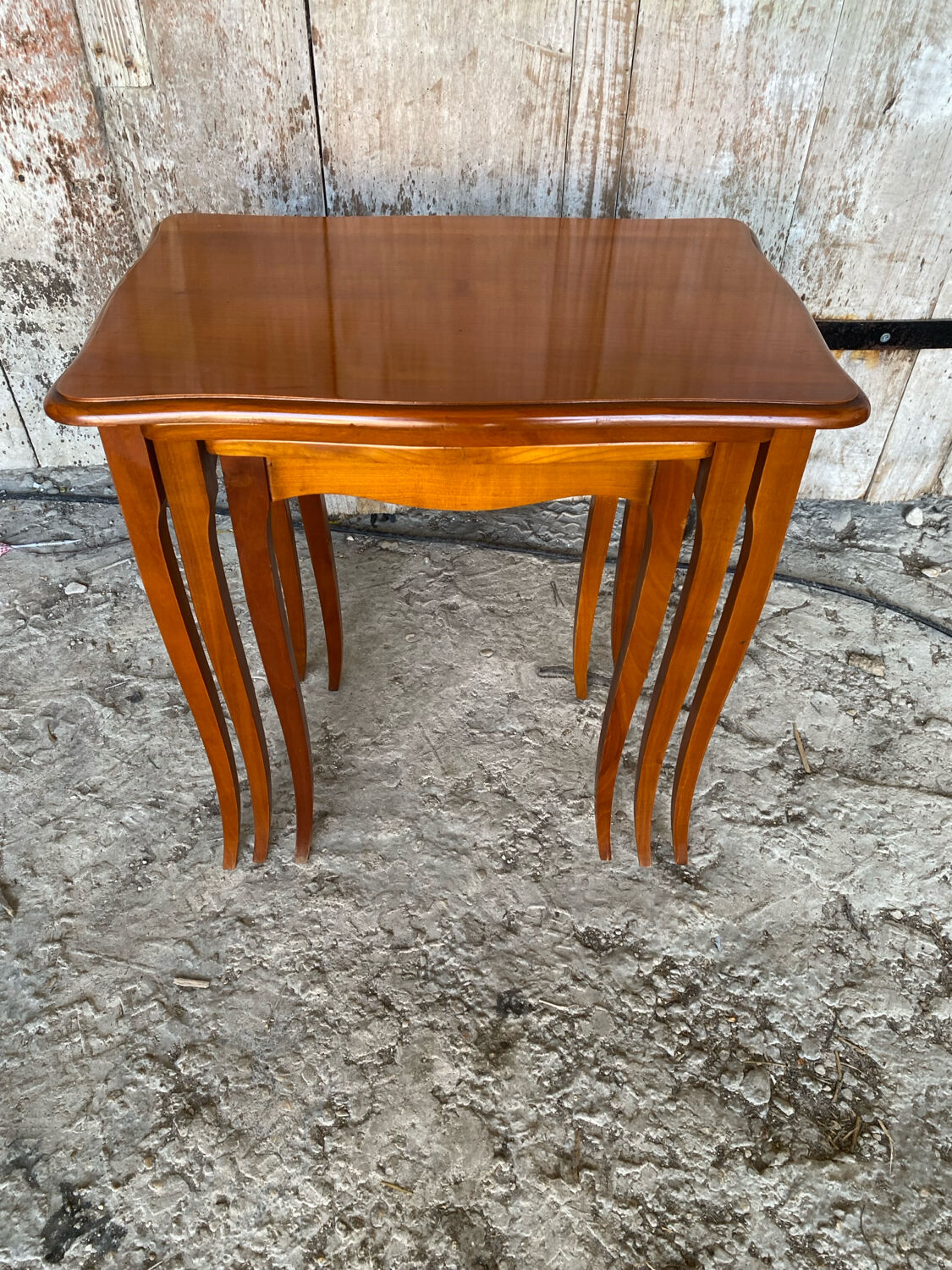 Set of 3 Vintage Louis XV Style Nesting Tables #D819