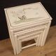 Four French coffee tables in lacquered and painted wood