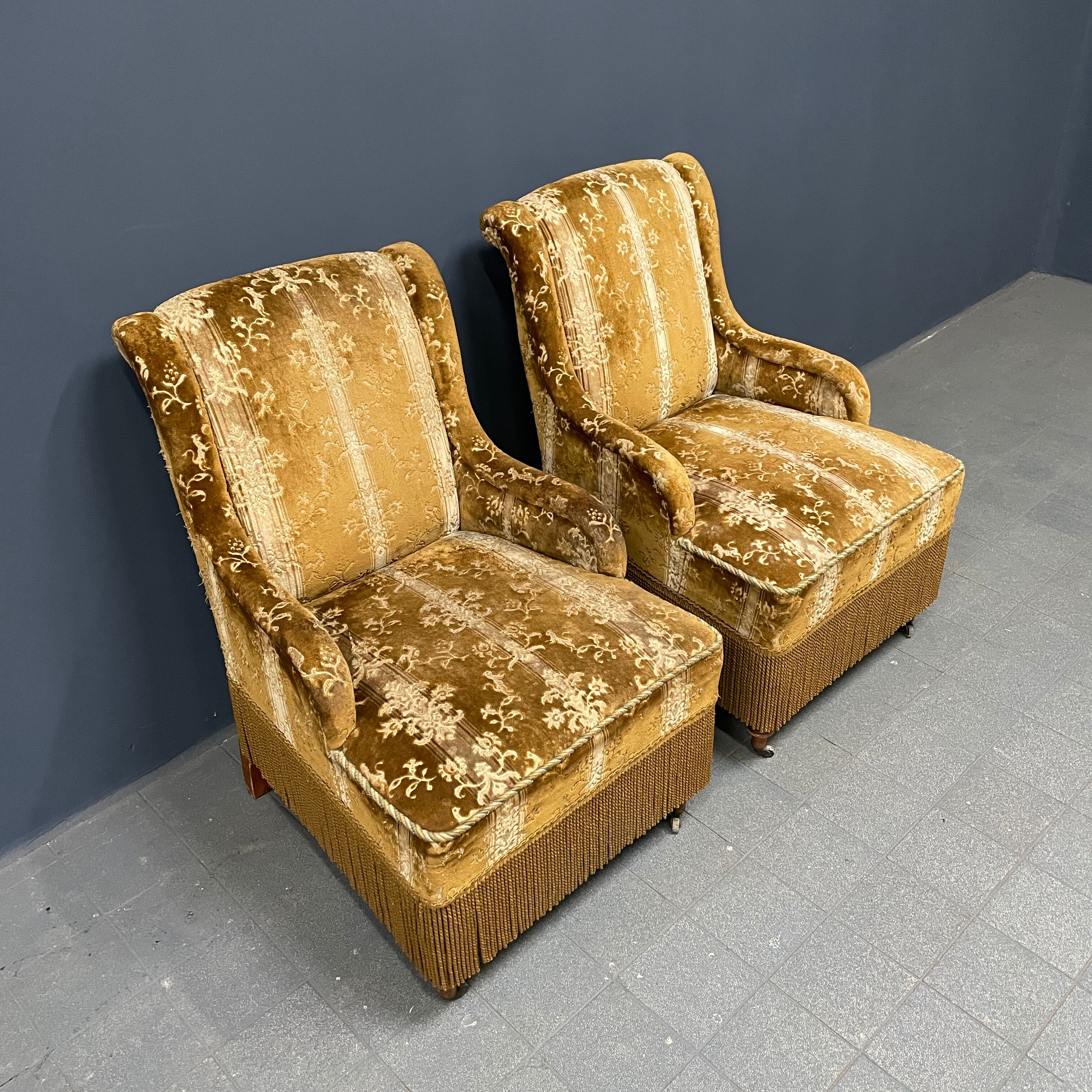 Set of two Victorian ladies armchairs from France 19th century