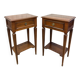 Louis XVI style bedside tables in mahogany