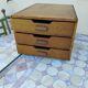 Petit meuble de métier bureau tiroirs vintage bois