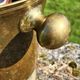Brass Enamel Cloisonne cooler, French Floral Champagne Ice Bucket