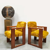 Italian vintage dining chairs 'Fluffy' Tobia & Afra Scarpa