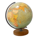 Globe en verre vintage illuminé - Columbus années 1960