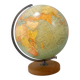 Illuminated vintage glass globe - Columbus, 1960s