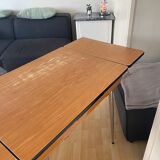 Formica table with extension cords