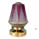 Vintage Art Deco globe table lamp in transparent and purple glass.