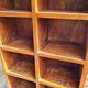 Furniture of 16 lockers in vintage solid wood