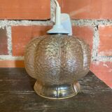 Vintage Transparent Moulded Glass Suspension #D444