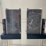 Pair of Art Deco marble bookends