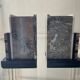 Pair of Art Deco marble bookends