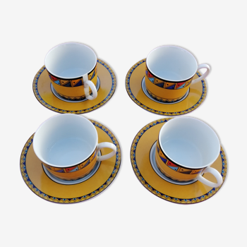 Tasses et soucoupes decor orialis