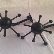 Paire de porte manteau sputnik 1990