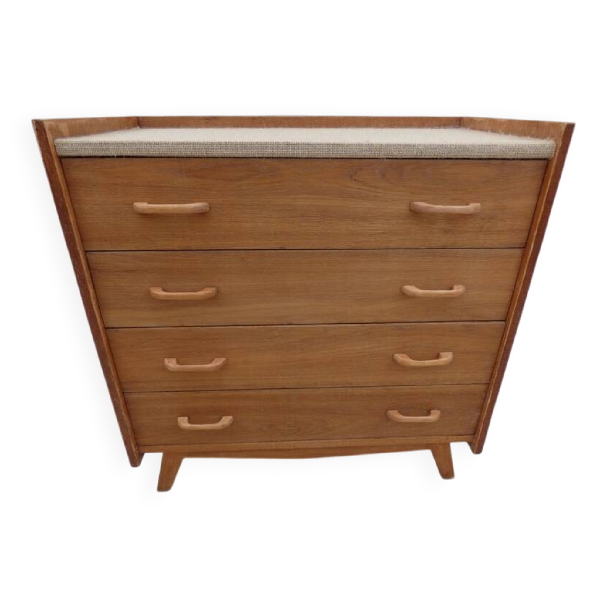 Vintage 4-drawer wooden chest of drawers - Completely restored and refurbished