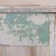 1950s chest stool in green and white painted wood