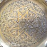 Brass dish - 24.5 cm - artisanal work