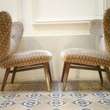 Chair Danish wingback Chair Scandinavian flesh small wing of Elias Svedberg