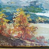 Mountain landscape signed Oil on canvas