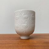 White porcelain candlestick from mid-century by Bjørn Wiinblad for Rosenthal.