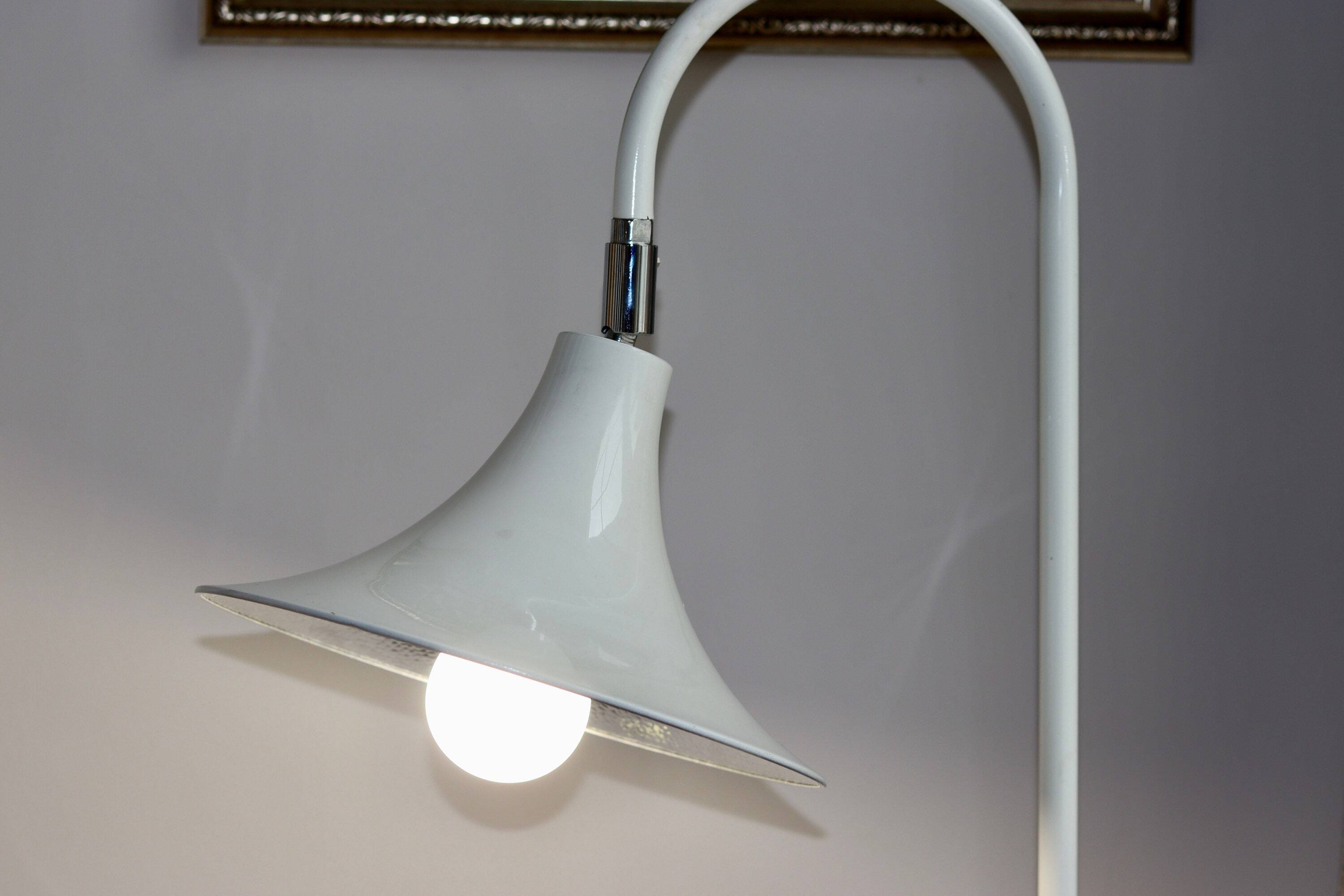 Statement metal lamp, designed by Börje Claes for Norlett Elit. Circa 1960s, Sweden.