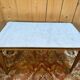 Louis XVI style coffee table in Carrara marble with toupie legs