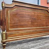 Napoleon bed in mahogany and gilded brass, Empire style