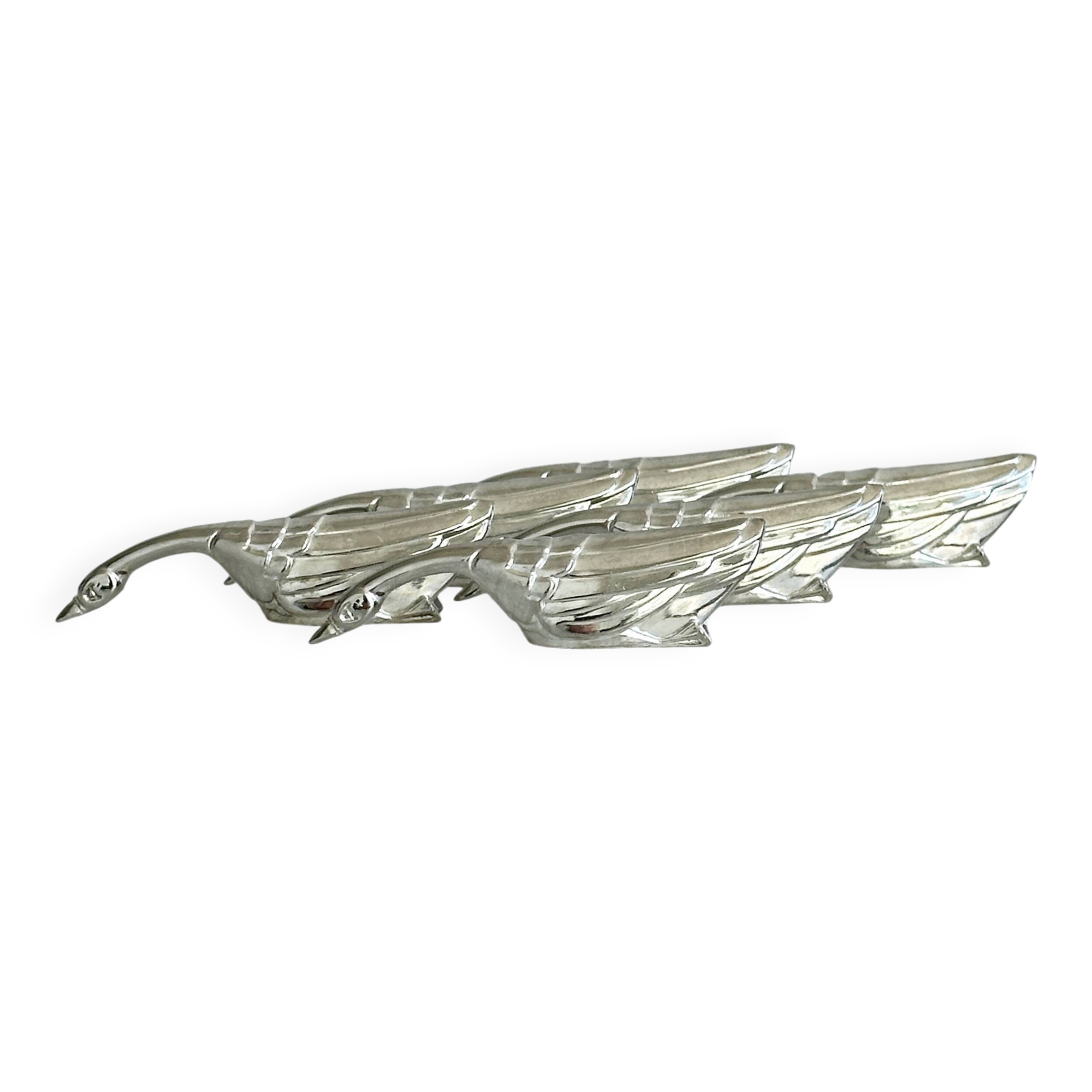 knife holder goose set of 6 metal