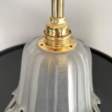 Vintage carved glass lamp