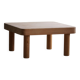 Square coffee table in solid pine with solid legs by Rainer Daumiller, mid-20th century brutalist style.