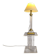 Elegant column lamp signed "Le Dauphin" vintage 70s/80s.