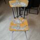 Chaise vintage toile de jouy