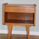 Oak bedside table with drawer, 1960
