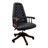 Classic English Chesterfield Office Chair Black