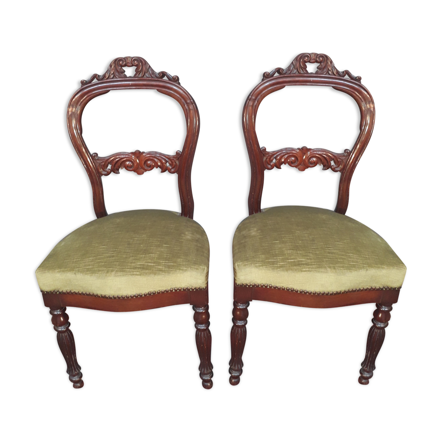 Pair of Louis Philippe chairs in mahogany