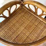 Rattan corner shelf