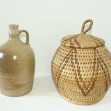 Vintage glazed stoneware jug bottle