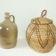 Vintage glazed stoneware jug bottle