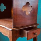 Hazelnut dressing table in the Louis XV style. Late 19th century France, rustic construction.
