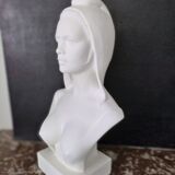 Large bust Marianne H:64cm B. Bardot in plaster