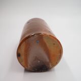 Vase marron en grès