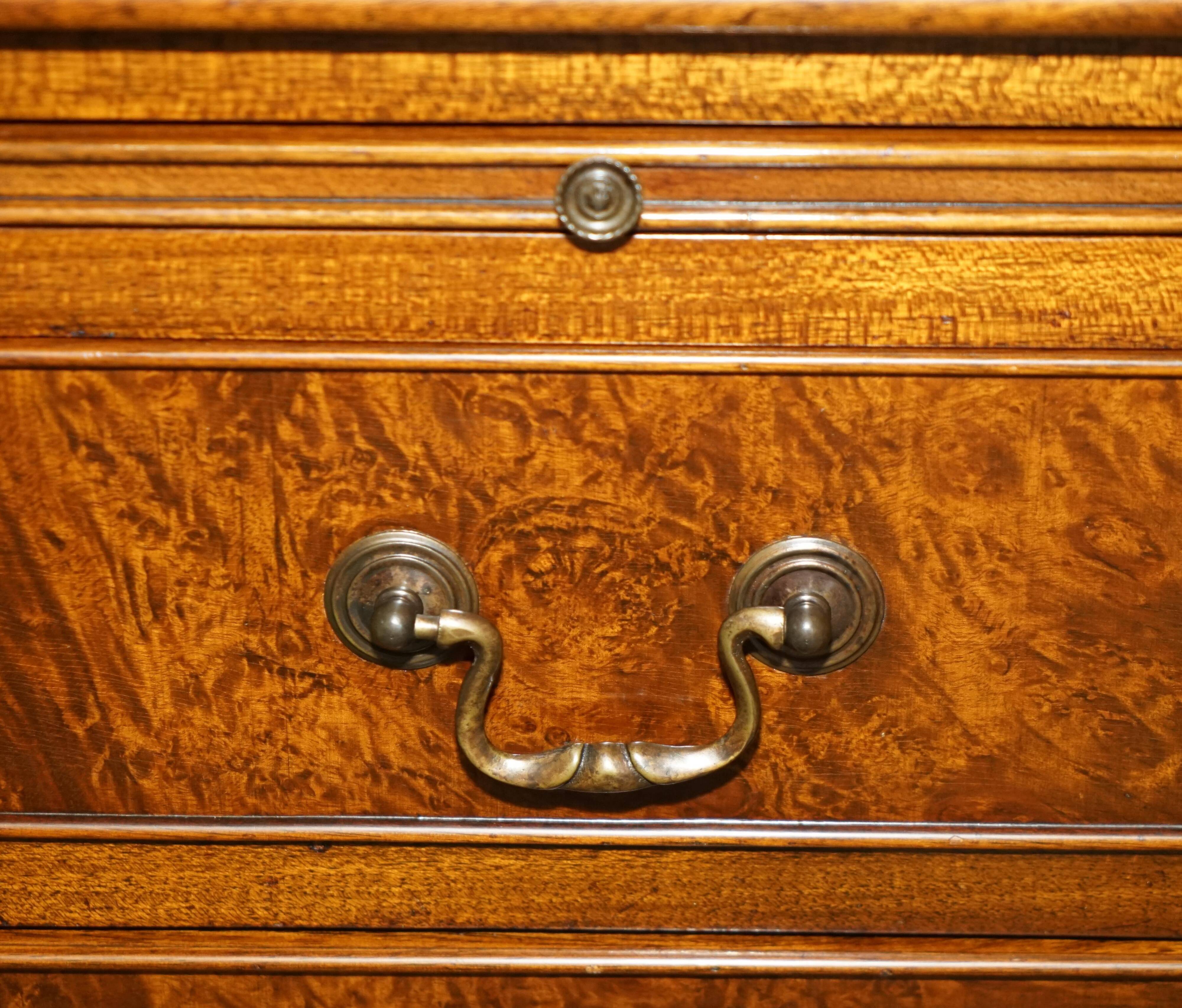 1940s vintage walnut commode with butler's serving tray.