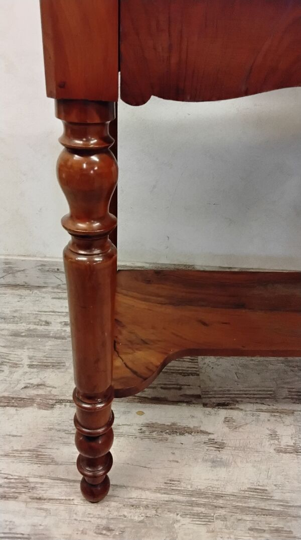 Coiffeuse / meuble de toilette ancien bois et marbre