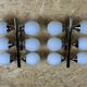 2x 60s 70s 6-bulb Sputnik wall lights by Kaiser Leuchten opal glass
