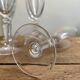 Set of 10 antique champagne glasses in engraved crystal