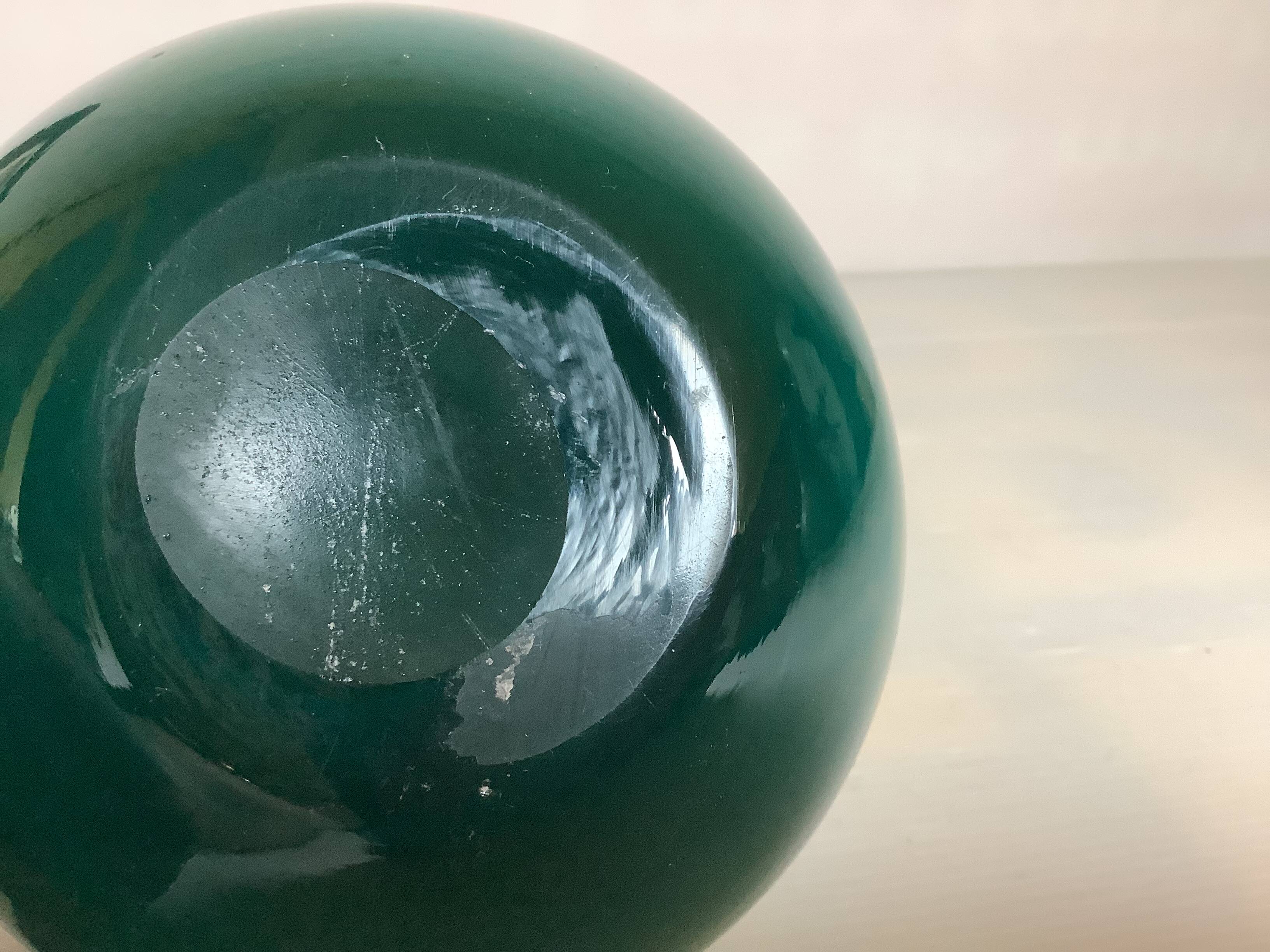 Small turquoise blue Murano style vase