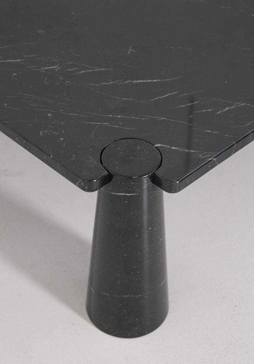 Black Marble Eros Coffee Table by Angelo Mangiarotti for Skipper, 1990s